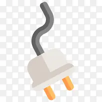 灰橙色的日常插头标识-空若网 灰橙色的日常插头标识-空若网