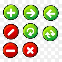 网页红色绿色按钮图标-空若网 网页红色绿色按钮图标-空若网
