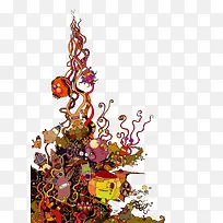 创意欧美植物昆虫插画-空若网 创意欧美植物昆虫插画-空若网