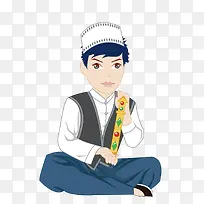 男性哈尼族矢量素材-空若网 男性哈尼族矢量素材-空若网