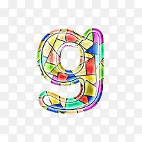彩色玻璃字母G-空若网 彩色玻璃字母G-空若网