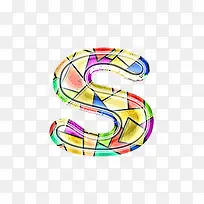 彩色玻璃字母s-空若网 彩色玻璃字母s-空若网