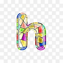 彩色玻璃字母h-空若网 彩色玻璃字母h-空若网