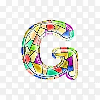 彩色玻璃字母G-空若网 彩色玻璃字母G-空若网