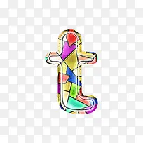 彩色玻璃字母t-空若网 彩色玻璃字母t-空若网