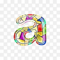 彩色玻璃字母a-空若网 彩色玻璃字母a-空若网