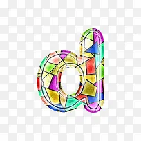彩色玻璃字母d-空若网 彩色玻璃字母d-空若网
