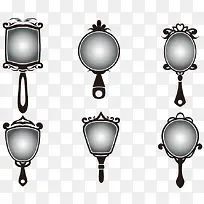 黑白镜子创意设计矢量图-空若网 黑白镜子创意设计矢量图-空若网