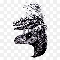 凶猛怪兽插画-空若网 凶猛怪兽插画-空若网