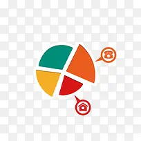 彩色分区的圆矢量素材-空若网 彩色分区的圆矢量素材-空若网