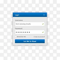 蓝色简约登录界面PSD源文件-空若网 蓝色简约登录界面PSD源文件-空若网