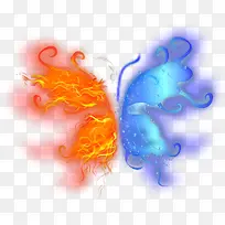 冰火蝴蝶翅膀免扣素材-空若网 冰火蝴蝶翅膀免扣素材-空若网