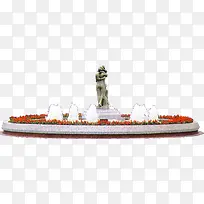 花朵雕塑喷泉创意-空若网 花朵雕塑喷泉创意-空若网