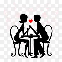 简易的恋爱剪影元素-空若网 简易的恋爱剪影元素-空若网