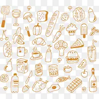 43款手绘食物设计矢量素材-空若网 43款手绘食物设计矢量素材-空若网