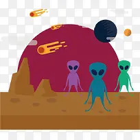 扁平化宇宙矢量素材-空若网 扁平化宇宙矢量素材-空若网