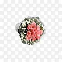 戴安娜粉玫瑰满天星花束-空若网 戴安娜粉玫瑰满天星花束-空若网