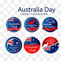 矢量手绘澳大利亚标签-空若网 矢量手绘澳大利亚标签-空若网