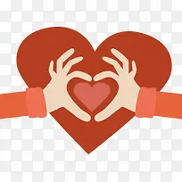 矢量组装爱心素材-空若网 矢量组装爱心素材-空若网