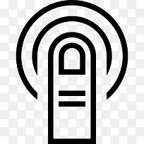 一个手指手势轮廓符号图标-空若网 一个手指手势轮廓符号图标-空若网