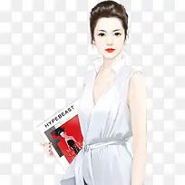 白衬衫绾头发都市白领美女-空若网 白衬衫绾头发都市白领美女-空若网