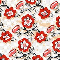 矢量花纹背景-空若网 矢量花纹背景-空若网