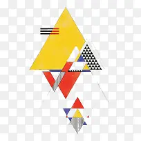蒙特里安风格三角形-空若网 蒙特里安风格三角形-空若网