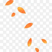 橙色简约花瓣漂浮素材-空若网 橙色简约花瓣漂浮素材-空若网