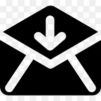 打开信封后向下箭头图标-空若网 打开信封后向下箭头图标-空若网