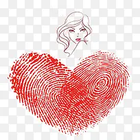 指纹心形-空若网 指纹心形-空若网