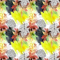 秋季水彩填充背景图-空若网 秋季水彩填充背景图-空若网