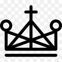 冠由三角形轮廓交叉和小圈子图标-空若网 冠由三角形轮廓交叉和小圈子图标-空若网