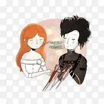 插画剪刀手爱德华-空若网 插画剪刀手爱德华-空若网