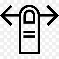 一个手指横向滑动符号轮廓图标-空若网 一个手指横向滑动符号轮廓图标-空若网