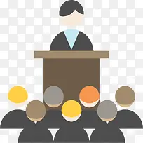 矢量领导讲话商务素材-空若网 矢量领导讲话商务素材-空若网