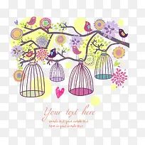 插画鸟笼-空若网 插画鸟笼-空若网