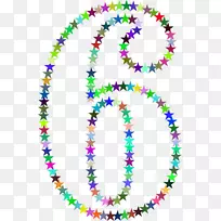 数字符号明星剪贴画-六-空若网 数字符号明星剪贴画-六-空若网