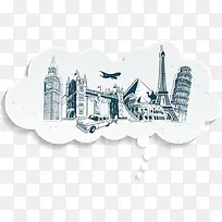 世界标志性建筑矢量-空若网 世界标志性建筑矢量-空若网