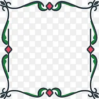 圣诞节绿色花藤边框-空若网 圣诞节绿色花藤边框-空若网