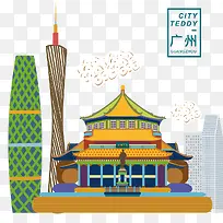 广州扁平化标志性建筑-空若网 广州扁平化标志性建筑-空若网