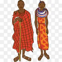 卡通手绘肯尼亚人物-空若网 卡通手绘肯尼亚人物-空若网