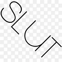 slut字体设计-空若网 slut字体设计-空若网