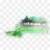 手绘插画古代屋子效果-空若网 手绘插画古代屋子效果-空若网