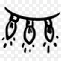 圣诞节装饰花环手绘灯新年圣诞节-空若网 圣诞节装饰花环手绘灯新年圣诞节-空若网