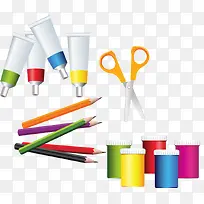 学习铅笔胶水剪刀PNG矢量素材-空若网 学习铅笔胶水剪刀PNG矢量素材-空若网