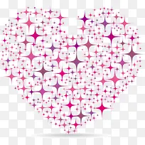 矢量星星组成的爱心图案-空若网 矢量星星组成的爱心图案-空若网