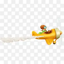 矢量卡通可爱飞机飞行员素材-空若网 矢量卡通可爱飞机飞行员素材-空若网