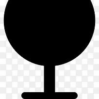 黑色玻璃形状的酒图标-空若网 黑色玻璃形状的酒图标-空若网