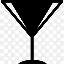鸡尾酒杯从侧面图标-空若网 鸡尾酒杯从侧面图标-空若网