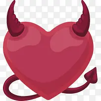 红色恶魔角情人节爱心-空若网 红色恶魔角情人节爱心-空若网
